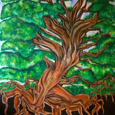 From a tiny seed come forth the roots. The roots emerge from the darkness and form the trunk. The strength and stability of the trunk enables the branches to reach into the Heavens.